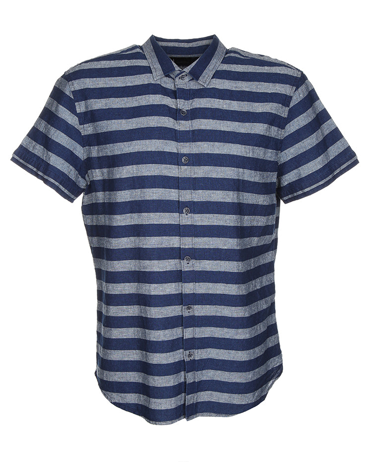 Armani Exchange stripe short sleeve shirt - XL
