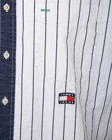 Vintage 90s Tommy Jeans stripe short sleeve shirt - M