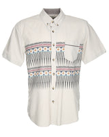 Vintage pattern short sleeve shirt - L