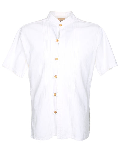 Vintage Short Sleeve Plain Shirt - S