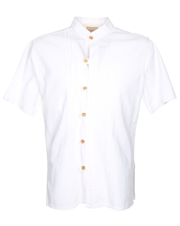 Vintage Short Sleeve Plain Shirt - S