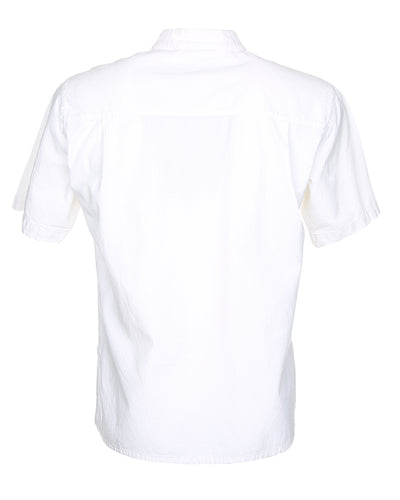Vintage Short Sleeve Plain Shirt - S