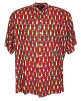 Patterned Bottles Drinks Print Shirt - L