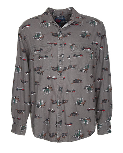 Cabin Life Print Flannel Shirt - XL