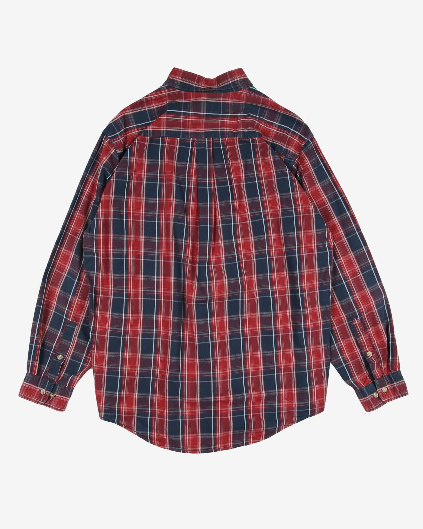 carhartt red blue plaid checked shirt - xL