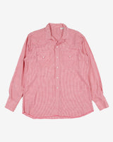 Vintage western red pin check shirt - l
