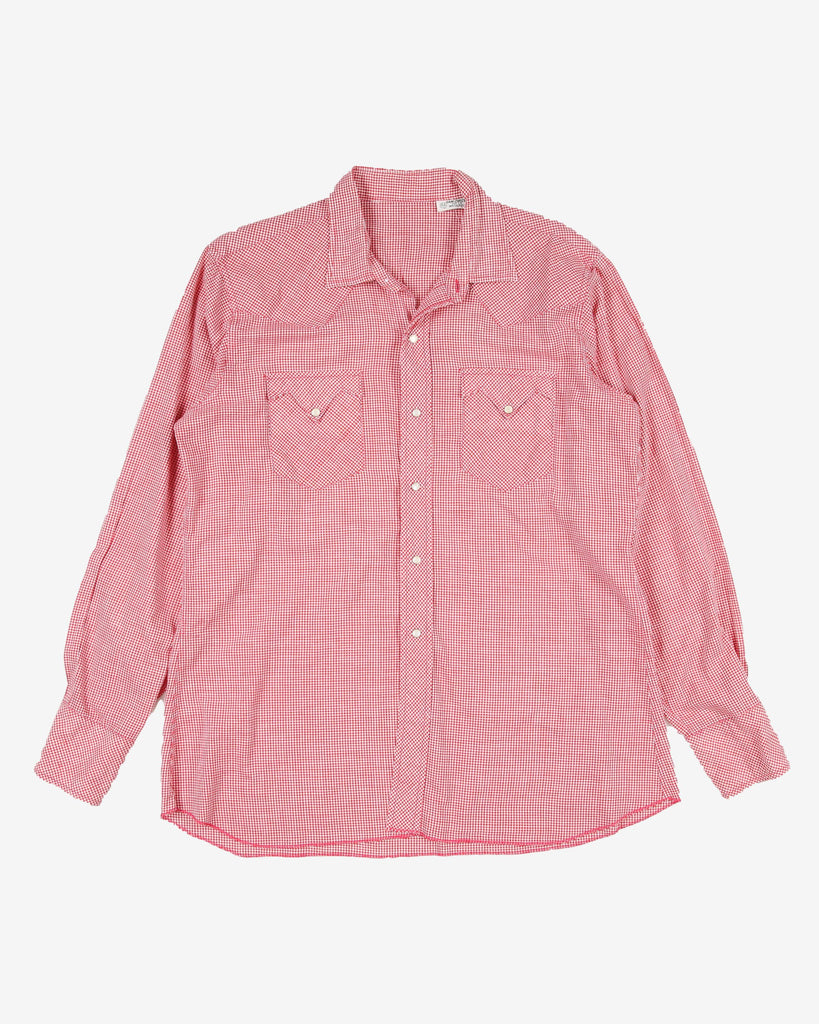 Vintage western pin check shirt l