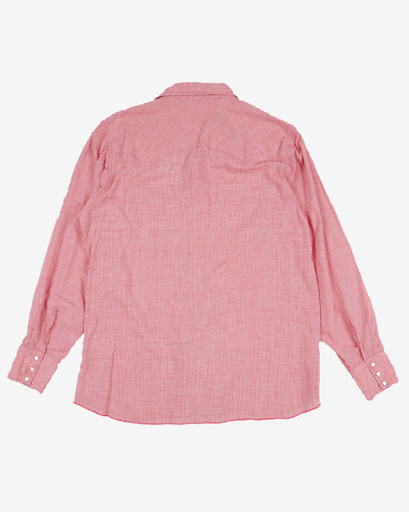 Vintage western red pin check shirt - l