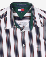 tommy hilfiger blue white pencil stripe shirt - xl