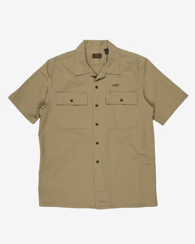 Levi's khaki skateboarding collection short sleeve shirt - M