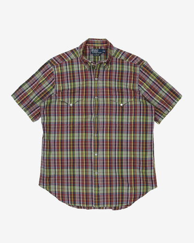 Ralph Lauren western style short sleeve shirt - M