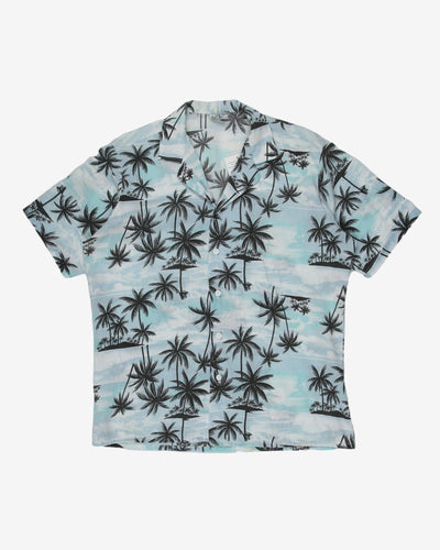 Palm tree patterned hawaiian shirt - M