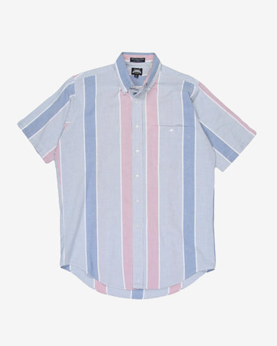 Lee blue, white and pink stripy shirt - L