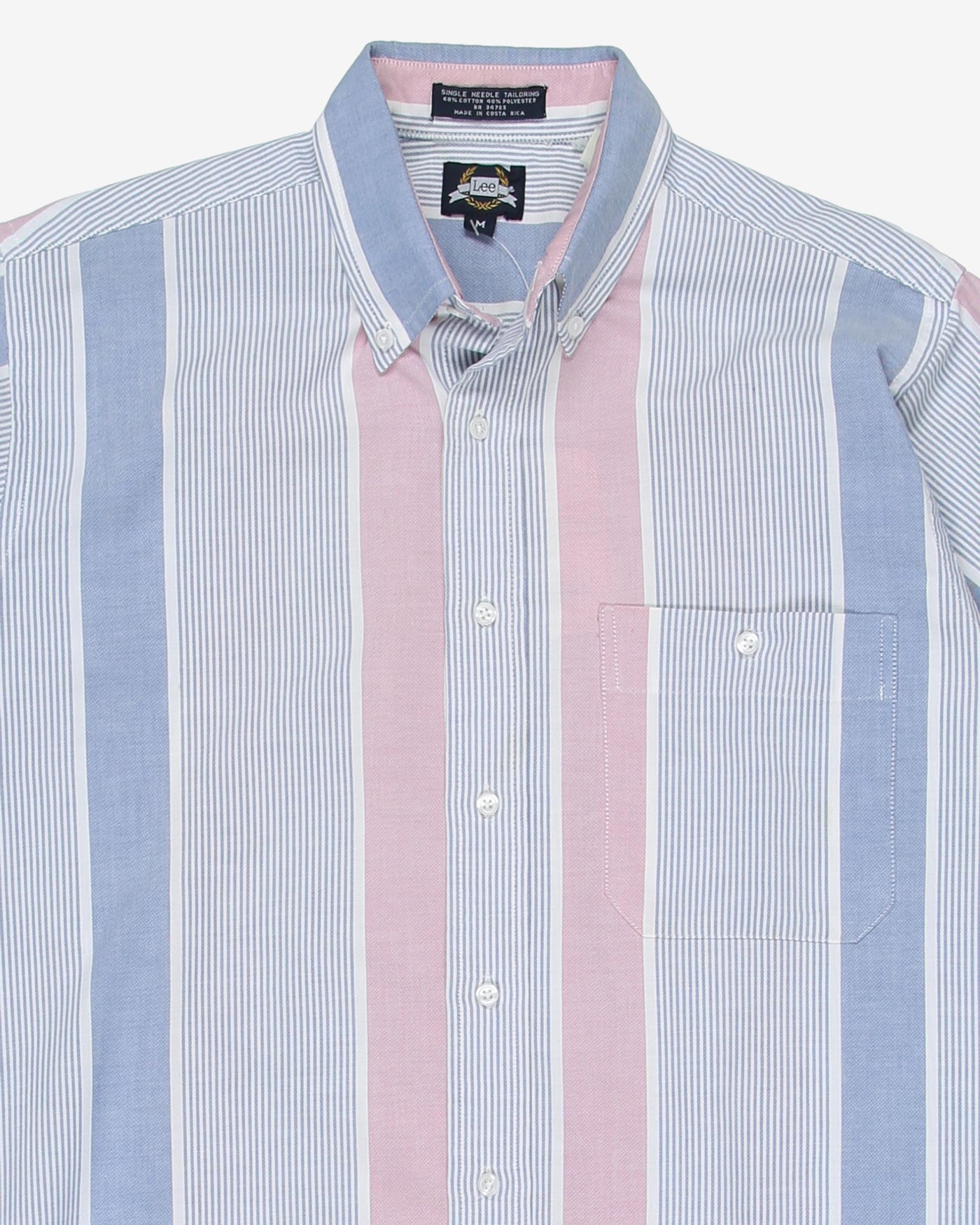 Lee blue, white and pink stripy shirt - L