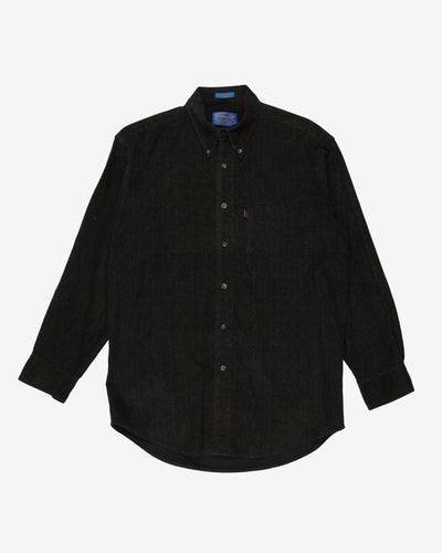 Pendleton brown pattern cord shirt - L