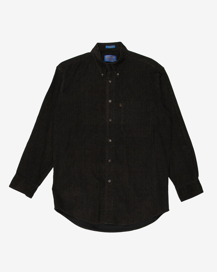 Pendleton brown pattern cord shirt - L