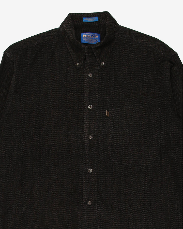 Pendleton brown pattern cord shirt - L