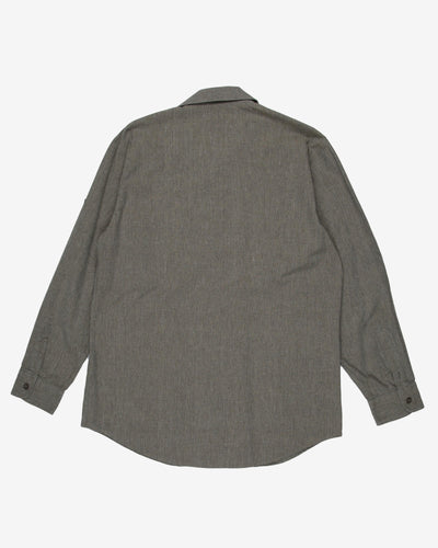 armani jeans grey plain shirt - l