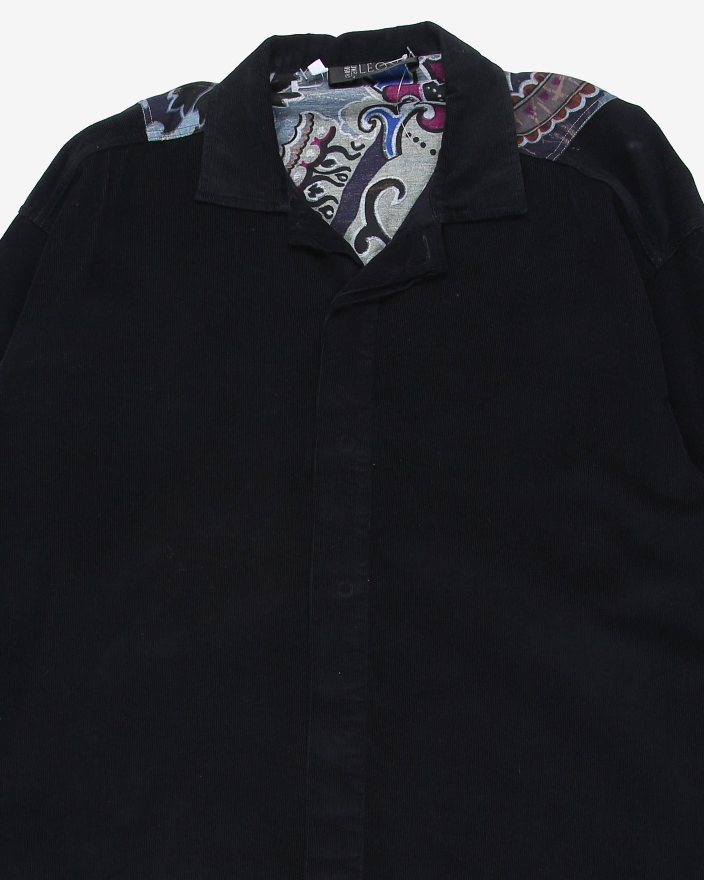leone blue cord flower patterned shirt - xl