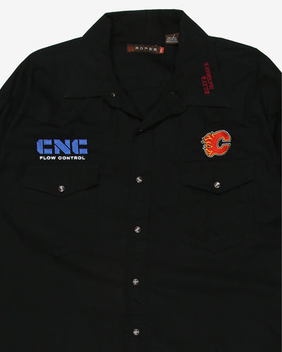 roper black badges workwear shirt - xxl