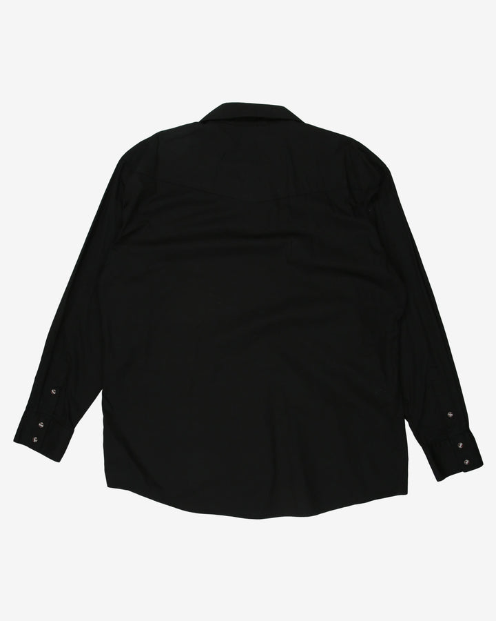 roper black badges workwear shirt - xxl