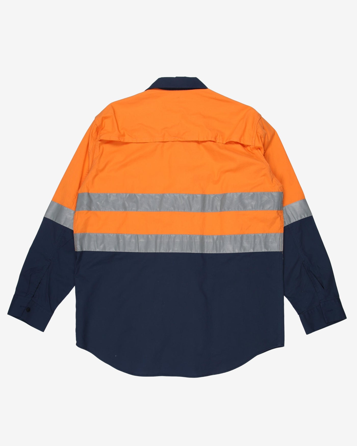 Hi-Vis Work Navy 3M Orange Shirt - L