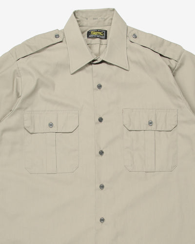 Khaki short sleeve work shirt - M