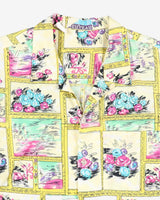 1990's yellow patterned shirt - M