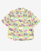 1990's yellow patterned shirt - M