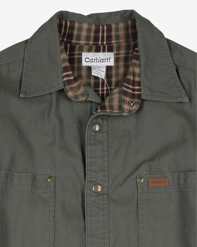Carhartt green cotton over-shirt - L