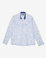 Blue embroidered western shirt - XL