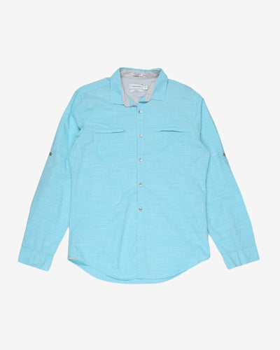 Calvin Klein Blue Button Up Shirt - M