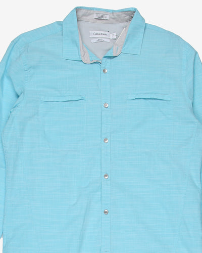 Calvin Klein Blue Button Up Shirt - M