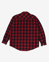 Blue and red checked western style shirt - XL