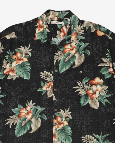 Vintage Moda Campia Moda Dark Hawaiian Shirt - L