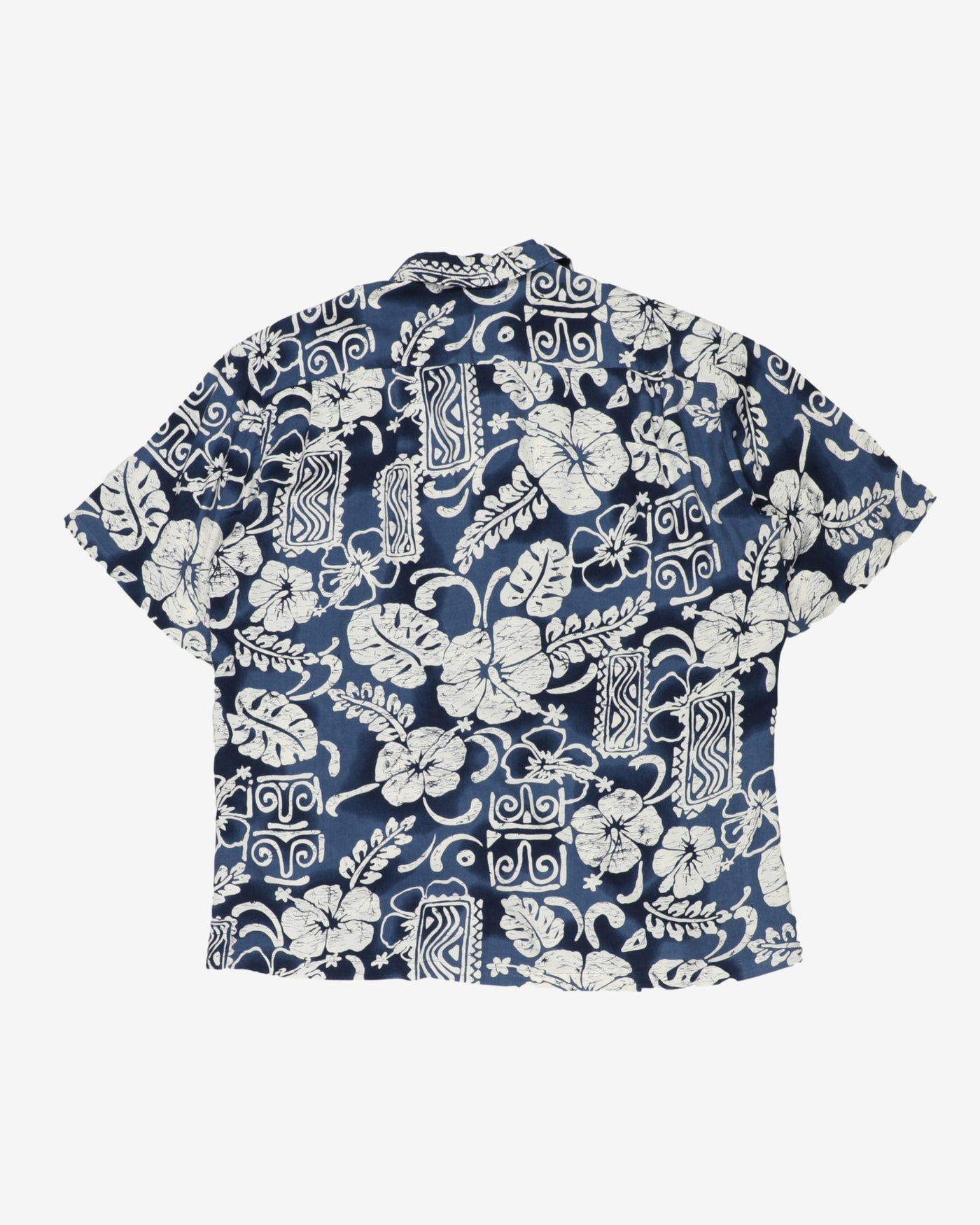 Vintage Aloha Hut Navy Hawaiian Shirt - L