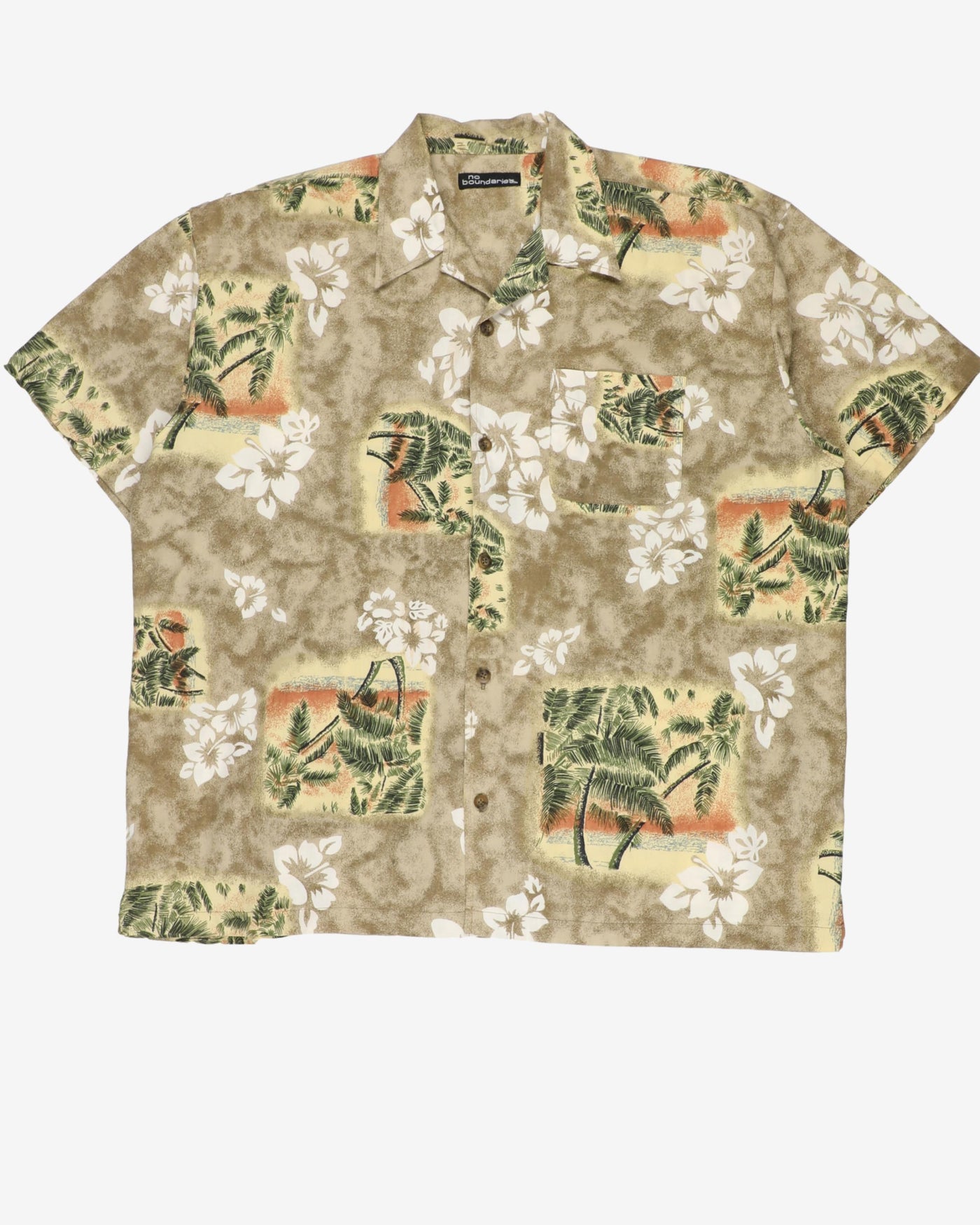 Vintage No Boundaries Floral Hawaiian Shirt - L