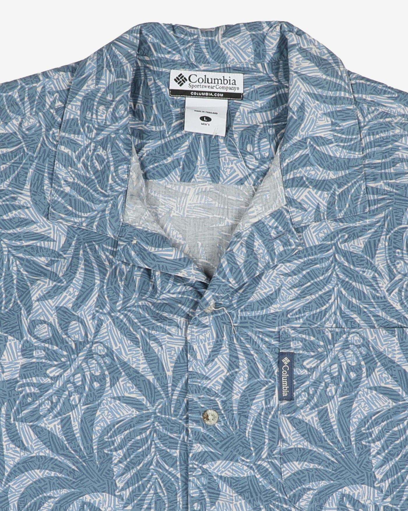Columbia blue patterned shirt - L
