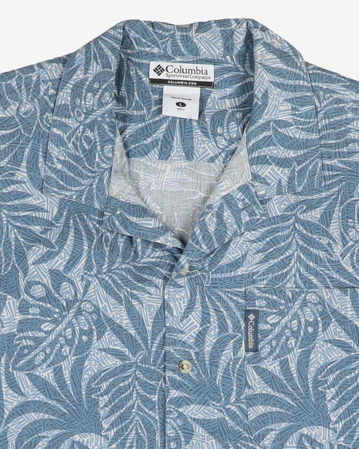 Columbia blue patterned shirt - L