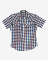 Levi's blue checked western shirt - M