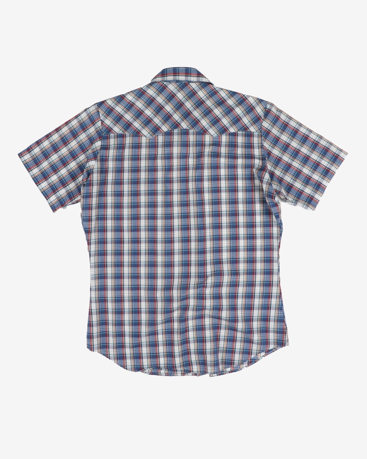Levi's blue checked western shirt - M