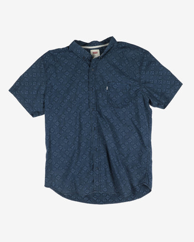 Levi's blue patterned shirt - L