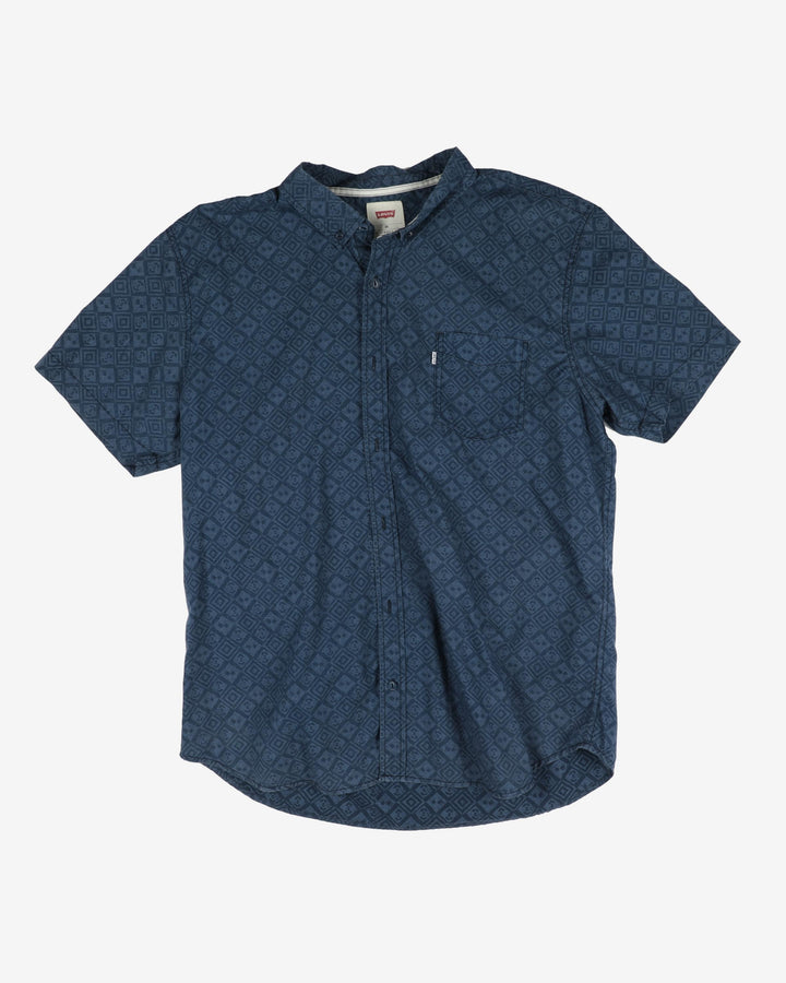 Levi's blue patterned shirt - L