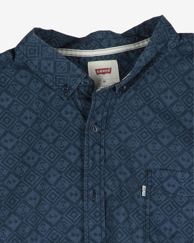 Levi's blue patterned shirt - L