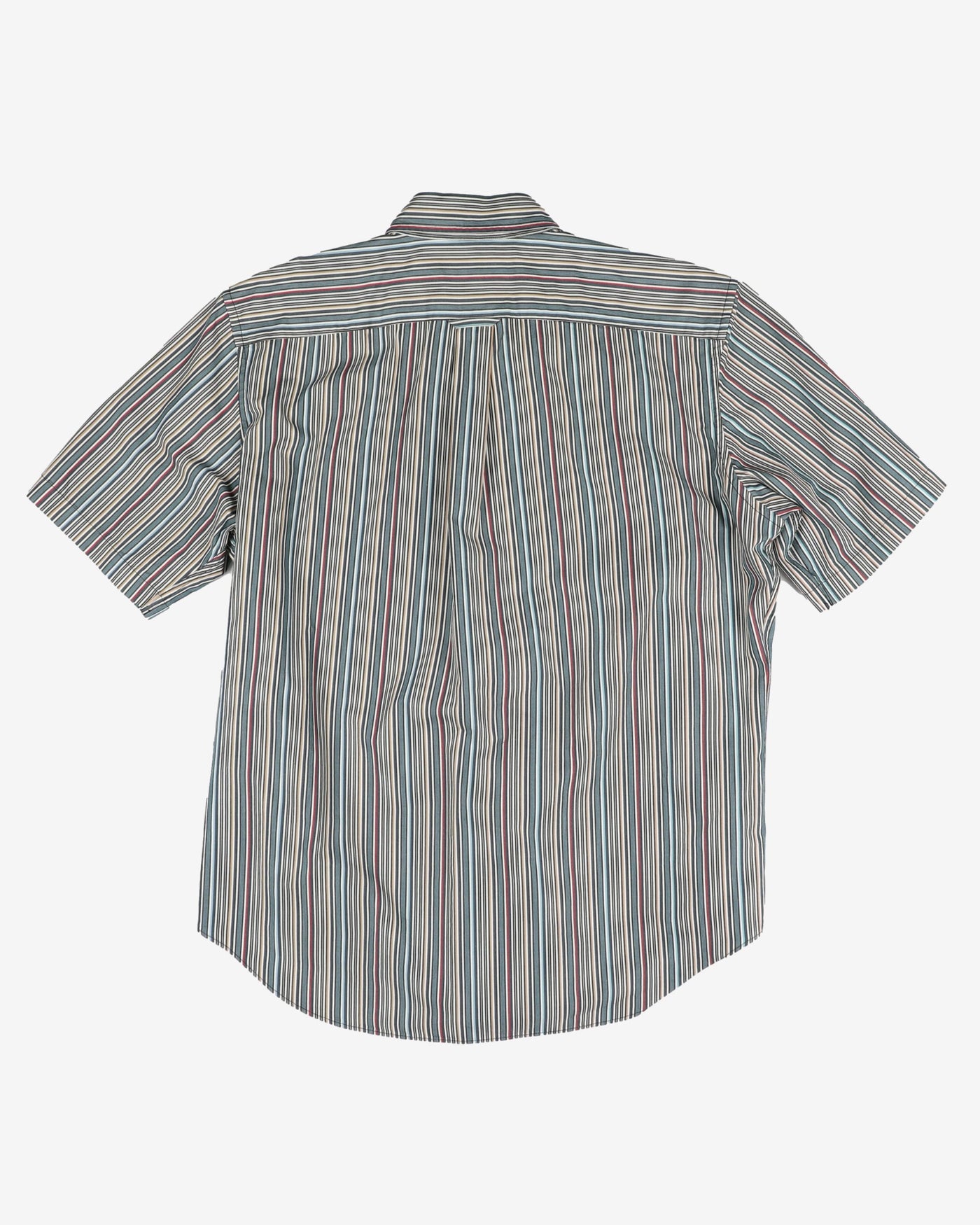 Nautica Striped Patterned Short Sleeve Casual Shirt - L
