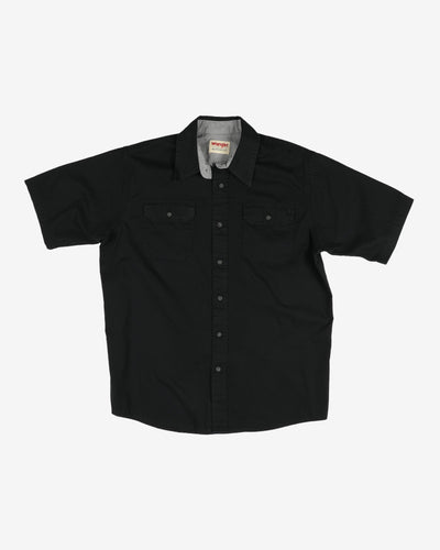 Wrangler Authentics Black Short-Sleeve Work Shirt - M