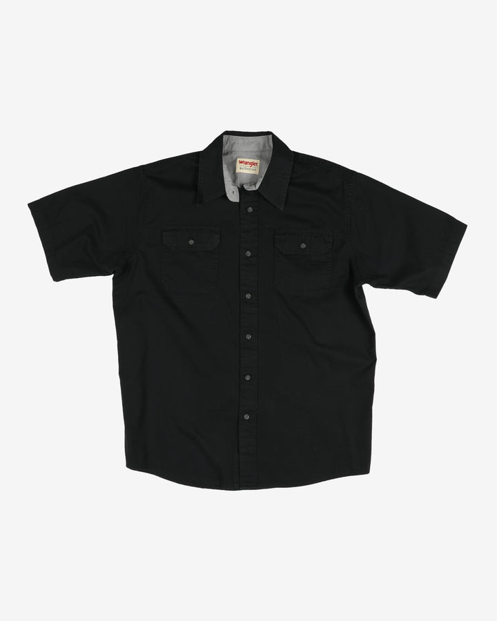 Wrangler Authentics Black Short-Sleeve Work Shirt - M