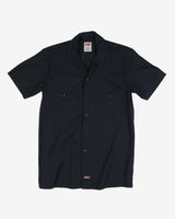 Genuine Dickies Navy Short-Sleeve Work Shirt - S