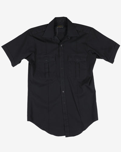Rapier Navy Short-Sleeve Work Shirt - L