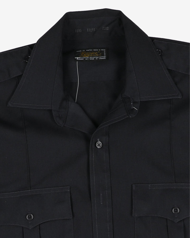 Rapier Navy Short-Sleeve Work Shirt - L
